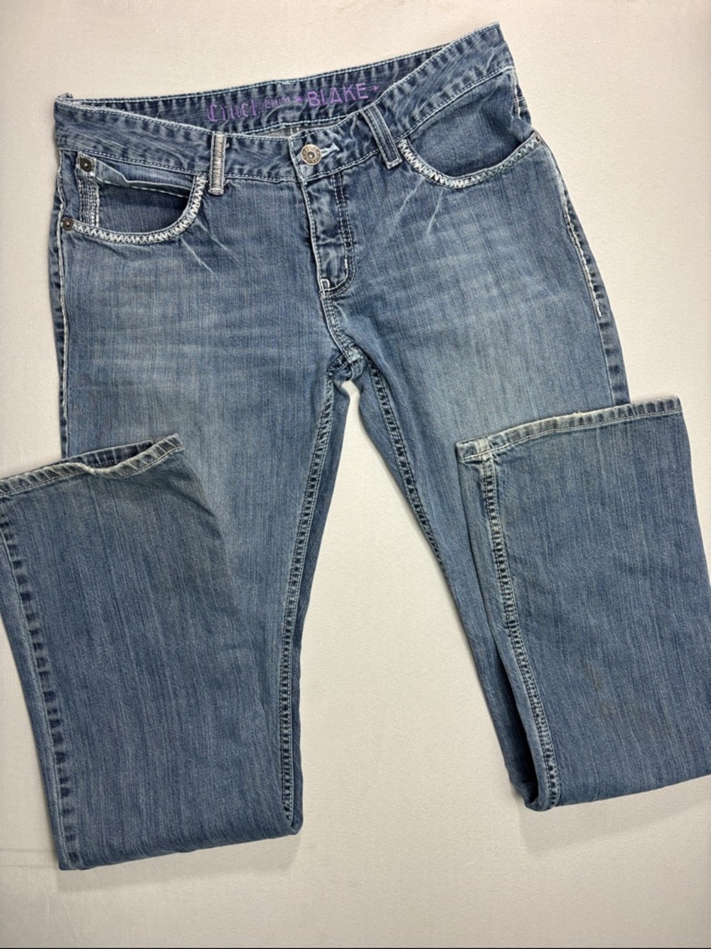 Cruel Blake Women’s Boot Cut Mid Rise Jeans - Light Blue